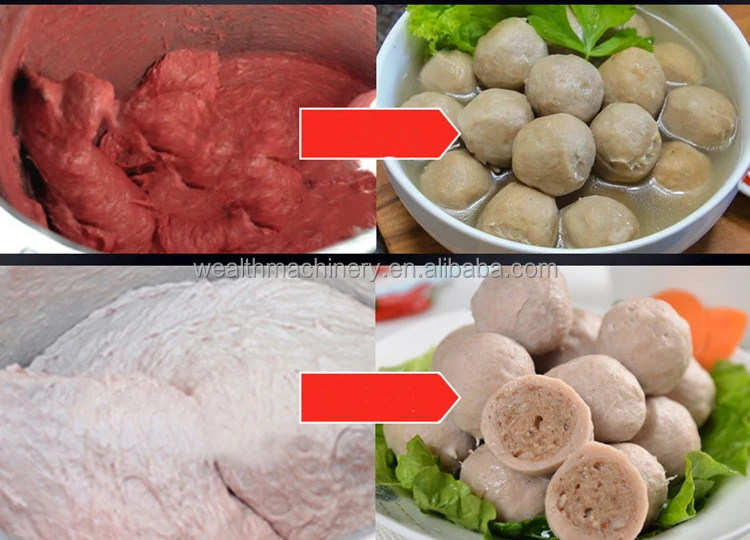 Factory direct sales Meatball Beating Machine fish Meatball Beater beef lamb meat Paste Mixer commercial for sale
