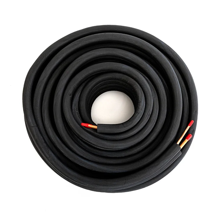 Black PE Refrigerant Line Set 1/4' Liquid Line 3/8' 50FT