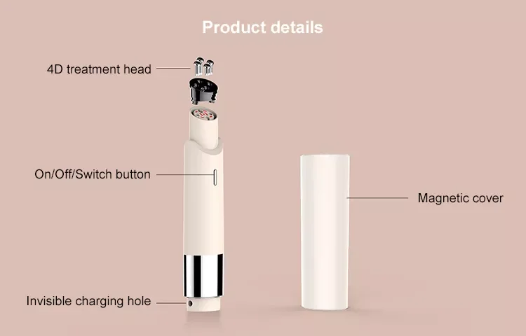 OEM ODM 3 In 1 Radio Frequency Eye Lift Wand Beauty Device Red Light Therapy Skin Care Tool Microcurrent Eye Massager For Eyes