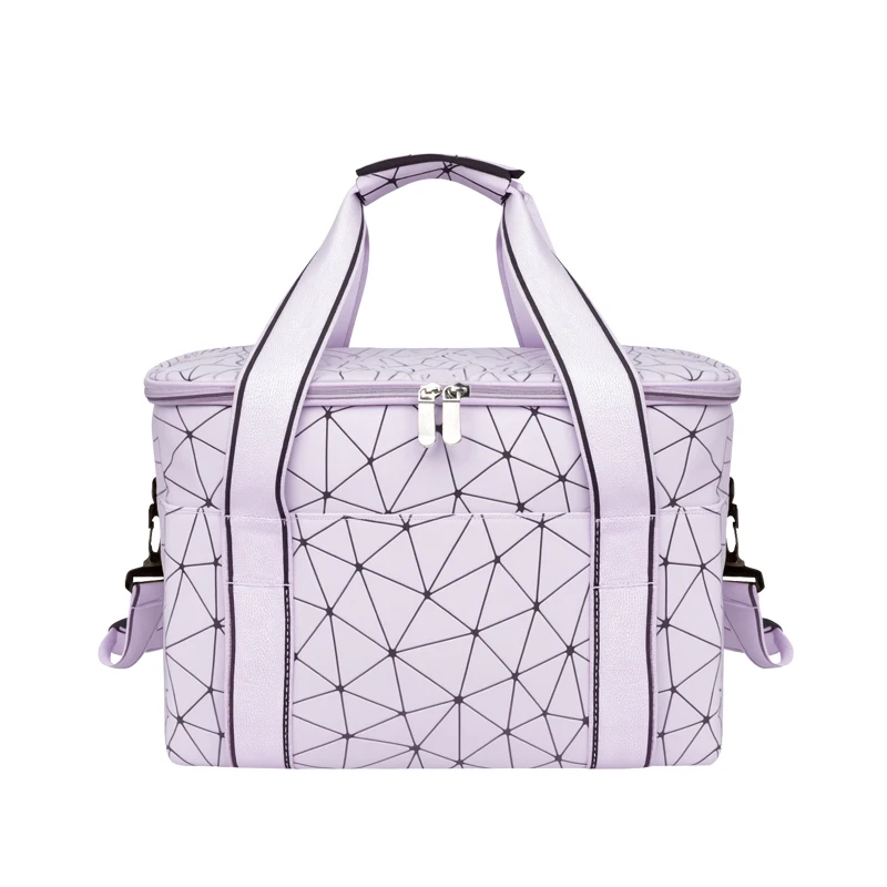 Yuhong New Design Large Capacity PU Cooler Bag Waterproof Foldable Lunch Bag Fashion Outdoor quality Picnic Bag