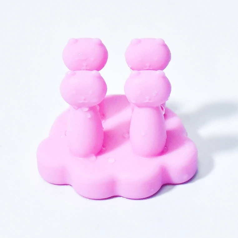 Toothbrush Holder 4 Leg Hook Self Adhesive Shaver Razor Holder Silicone Hook Bathroom Kitchen Organizer Plug Cable Wall Hook