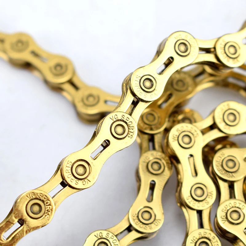 
VG Sports Ultralight 11 Speed Bicycle Chain Bike Chain Half Hollow 116L Titanium nitride Mountain MTB Road Bike Chains 