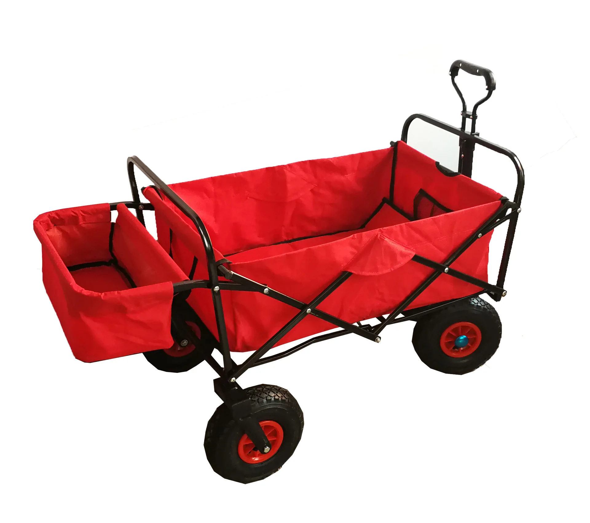 Large Capacity Foldable Trolley Hand Cart Folding Beach Wagon Outdoor Garden Trolley