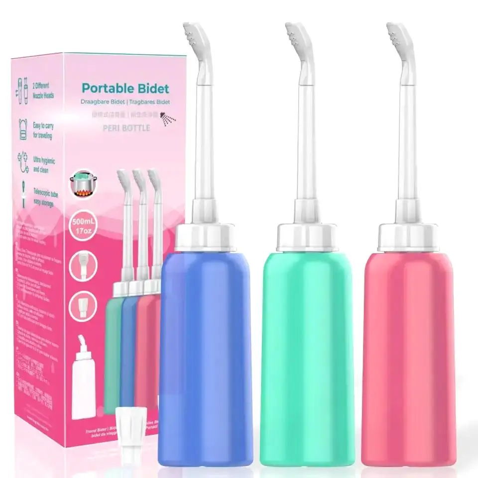 MOGlovers 500ml Portable Travel Bidet Anal Cleaner Enema Tool Bowel Cleaner Prostate Female Vaginal Cleaner Anal Douch For Postp