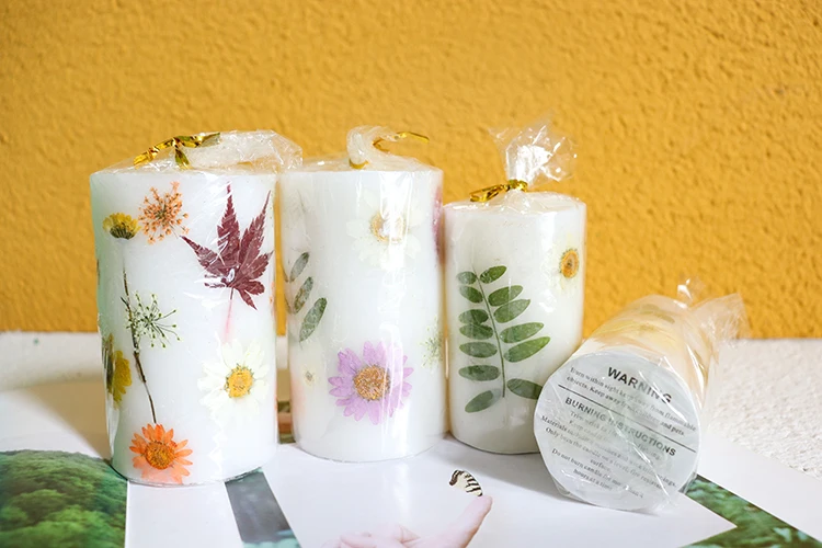 most popular wholesale cheap price  painted pillar candle with high quality