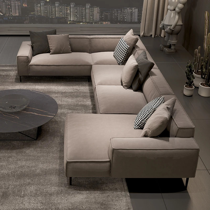 Furnistyle New Design Italiian 7 Seater Sofa Set Designs Villa Modern Couch Living Room Sofa Home Furniture