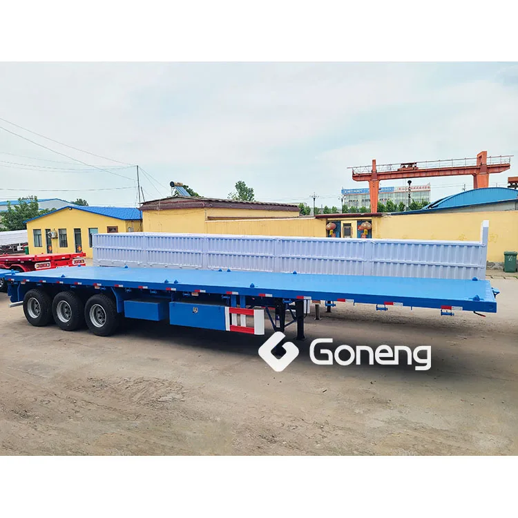 3 eixos recipiente  semi reboque cama plana 3 axles 40ft container semi trailer 20ft flatbed semi trailer price