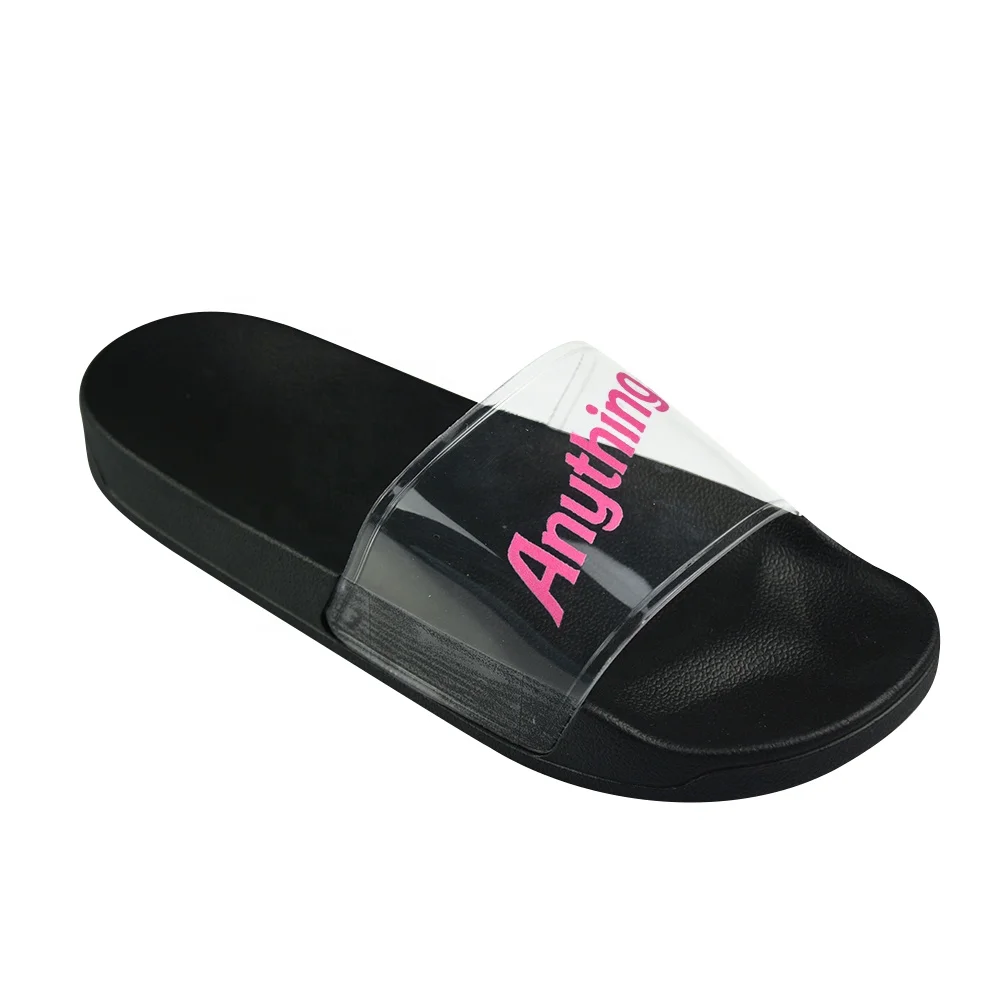 China Factory Printed Your Name Men Slides Women House Stylish Slippers Transparent Custom Flip Flops