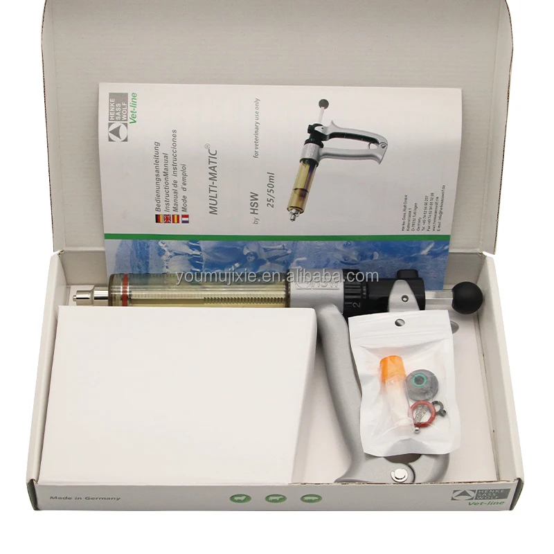 Livestock Equipment Veterinary Continuous Syringe 25ML 50ML Syringe For Cattle Veterinary Injection