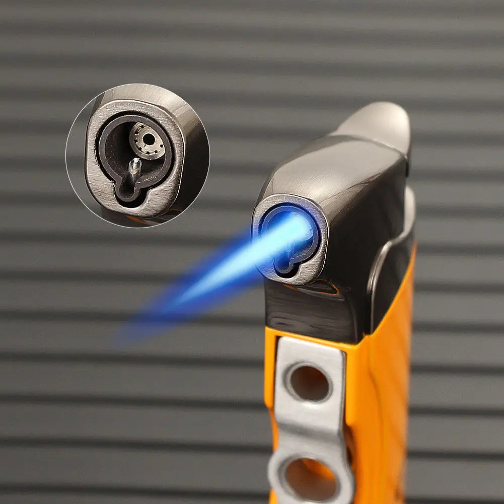 Outdoor Metal Cigarette lighter Single Straight Jet Flame Torch Windproof Lighters