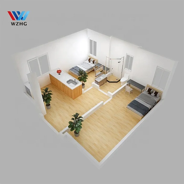 Cheap Prefab luxury 5 bedrooms modern house prefabricated container modular mobile homes for sale