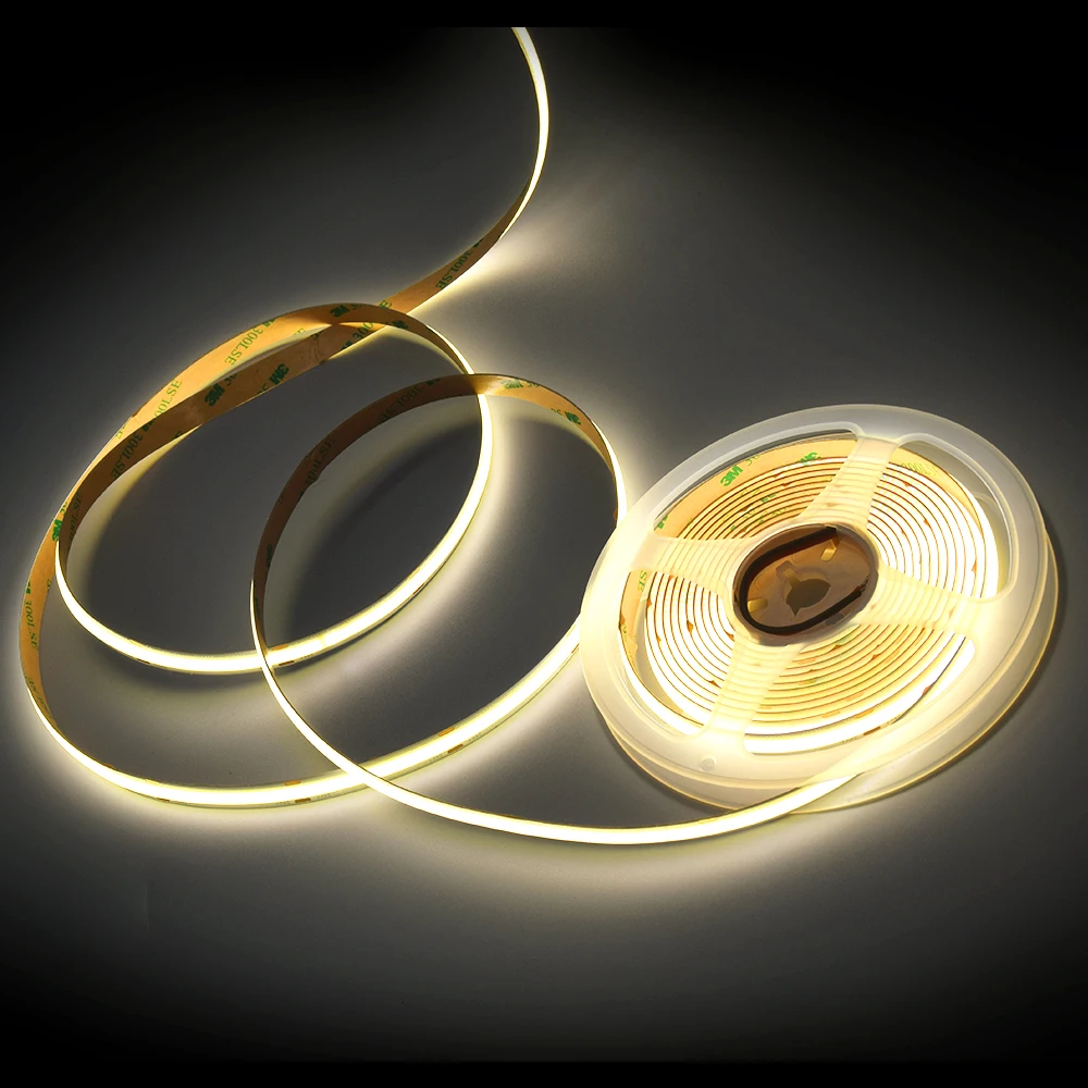 High density no led dot FOB 180 degrees beam angle 24V 320 leds flexible COB led strip light