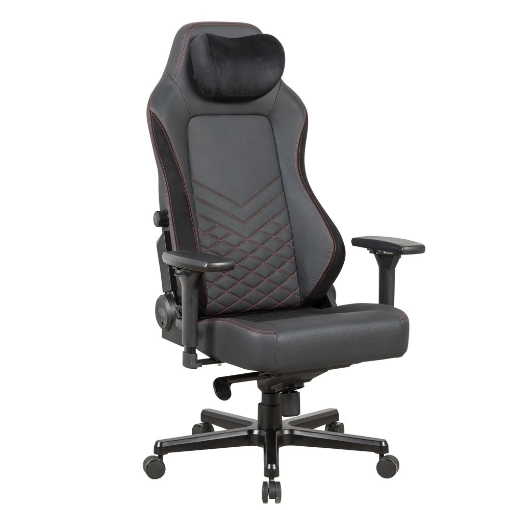 Wholesale Custom Magnetic Pillow Black Leather Swivel Chairs With Adjustable Lumbar Support Metal Frame Gamer Gaming Chair