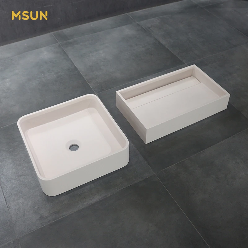 Hot selling acrylic solid surface foot washer new design bathroom washing basin