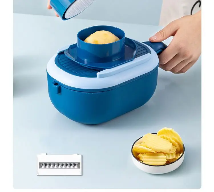 Vegetable Cutter Veggie Bullet 3 In 1 Chopper Potato Slicer Gadget Garlic Press Food Shredder Household Kitchen Tool Accessories