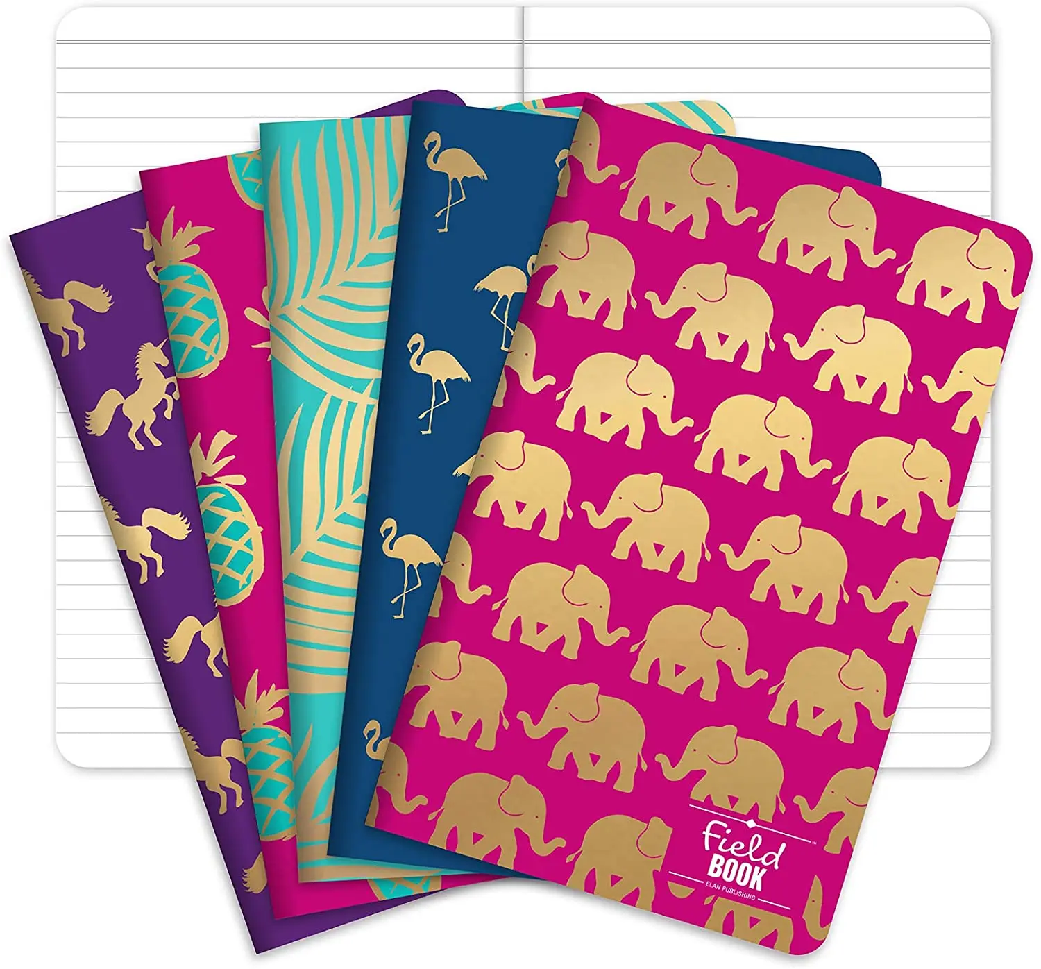 Various good quality small notebook ruled pattern exercise log book