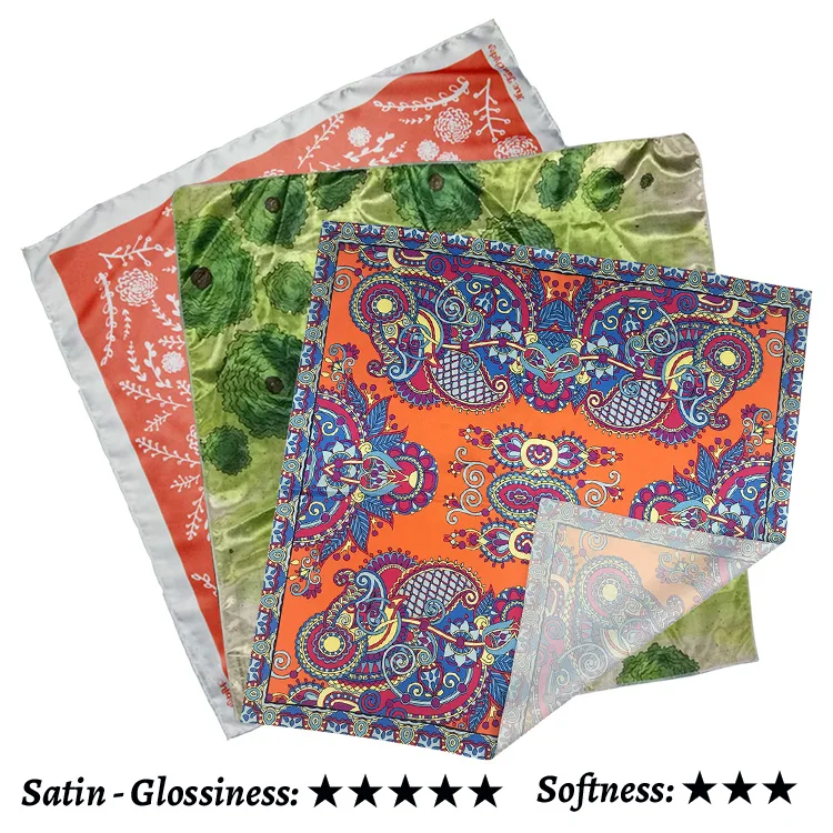 Focus on Customization Standard Size 22inch Silk Bandana For Events