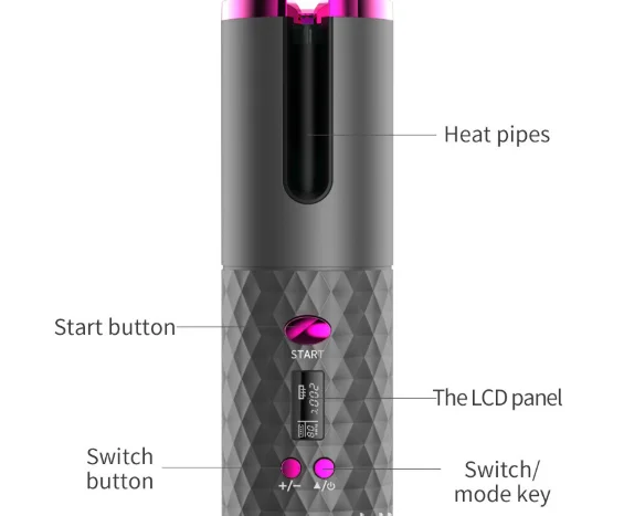 Phenitech 2023 Automatic curler cordless curler Electric Heated Roller Curling Roll Hair Rollers Safety ceramic technology