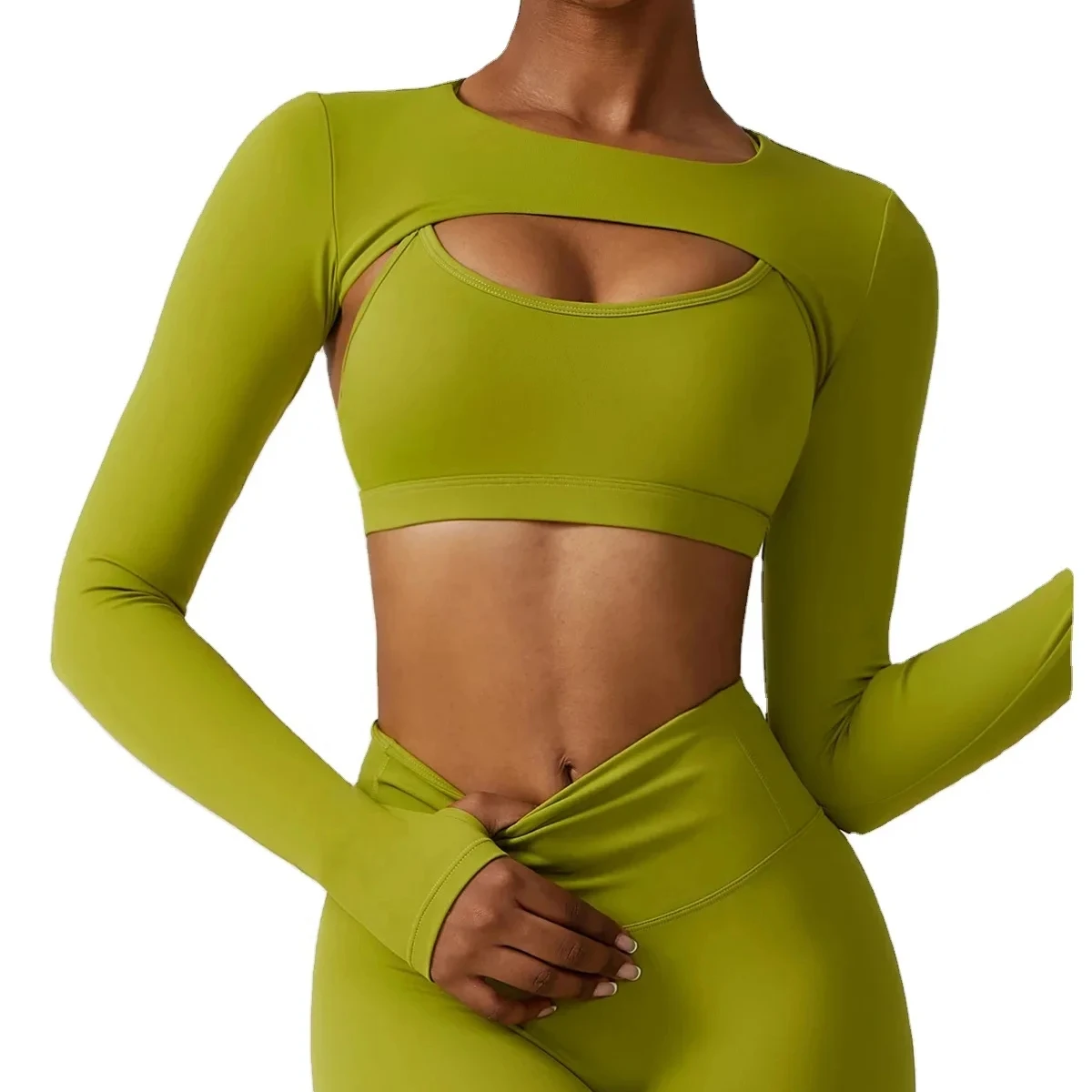 3 pieces smock sports bra top workout sets for women sportswear gym fitness set