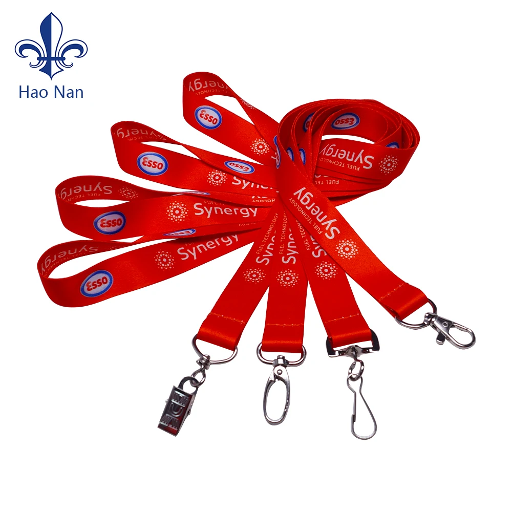 Wholesale Custom High Quality Sublimation  Id Card Key Neck Strap Polyester Lanyard With Swivel Clip