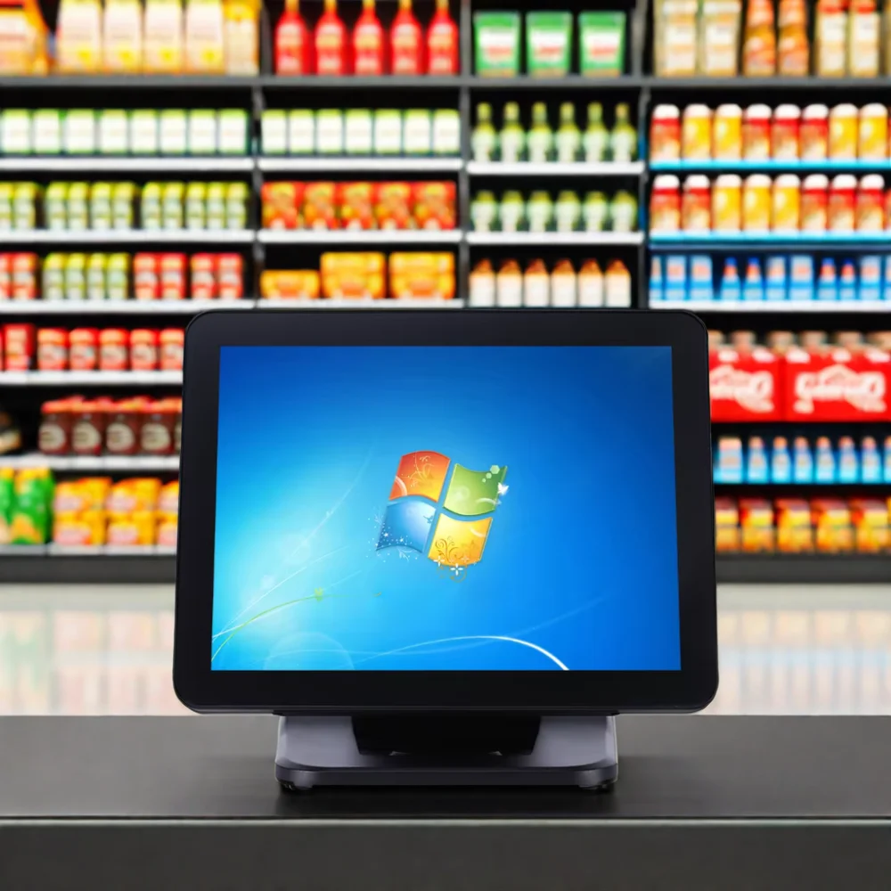 15.6 Inch Windows Touch Screen POS Folded 4GB 64GB Cash Register for Restaurant and Supermarket Bill Ticket Printing