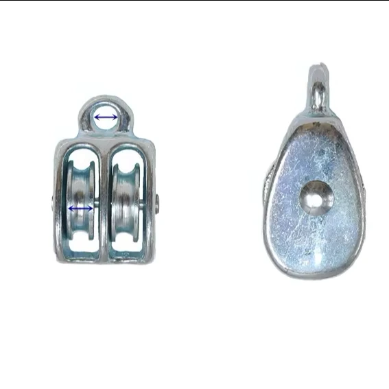 Single and double movement pulley cast iron zinc copper galvanized cast iron rotary lifting pulley can be customized packaging