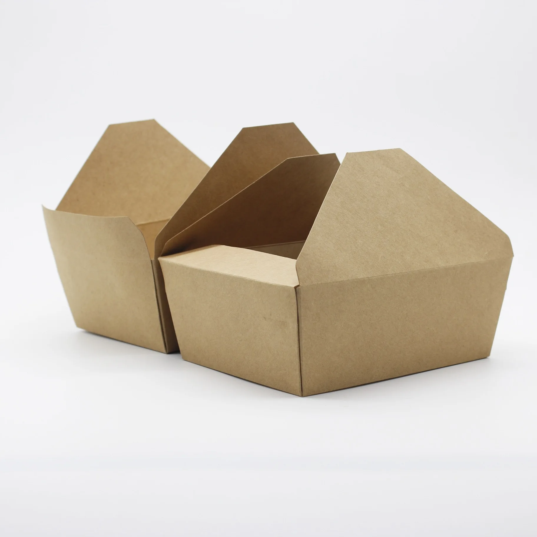 Kraft paper take away packaging food container brown lunch box
