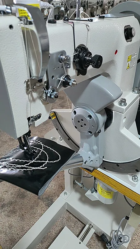 Factory direct sale industrial flexible heavy duty leather shoe side sewing machine for shoe soles walking foot lock stitching