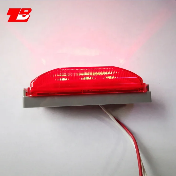 Универсальный автомобильный Боковой габаритный фонарь, цвета-красный, желтый, белый 4 дюйма прямоугольник ПК просвет световой индикатор полуприцеп грузовика лампы