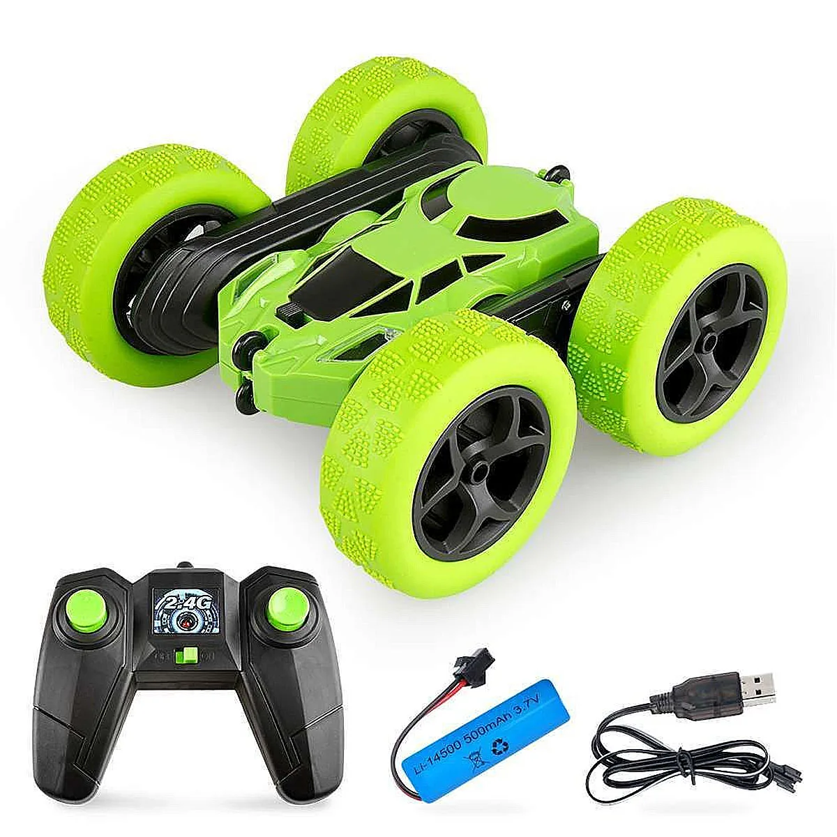 Toy Remote Car 2.4G Stunt Drift Buggy Double-sided Remote Control Roll Mini High Speed Cars 360 Degree Flip Kids Robot
