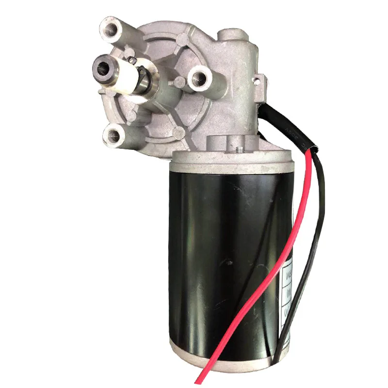High Torque 110Kg Dc 24V Motor Worm Gearbox Reducer 30W 60W 80 Watt 130 Rpm Dc Gear Motor