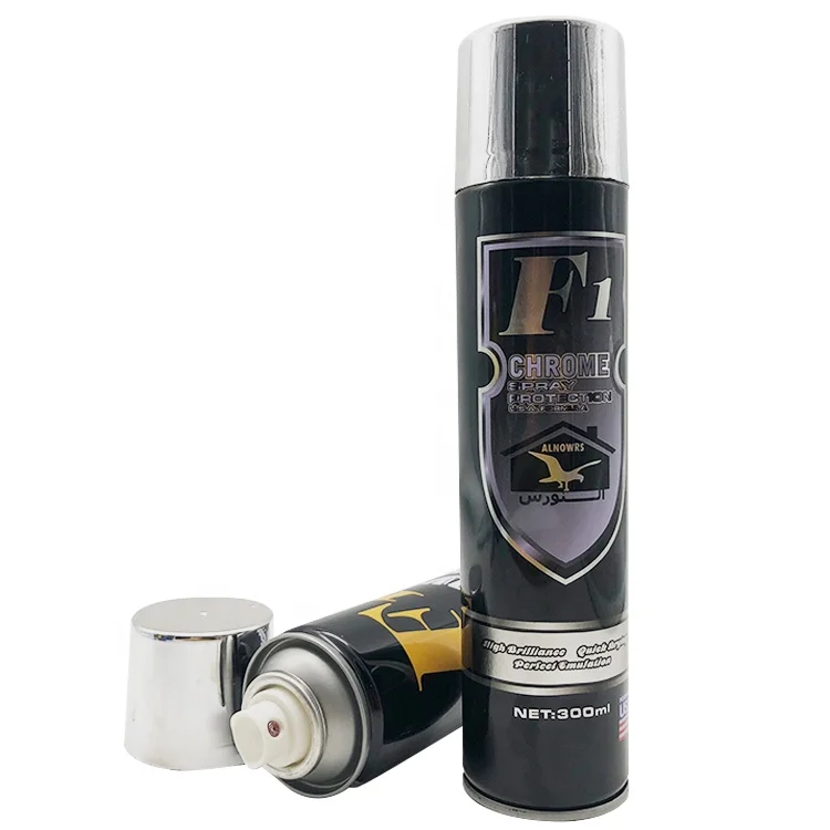 Heat resistant mirrored chrome varnish polish silver effect lacquer spray paint for car