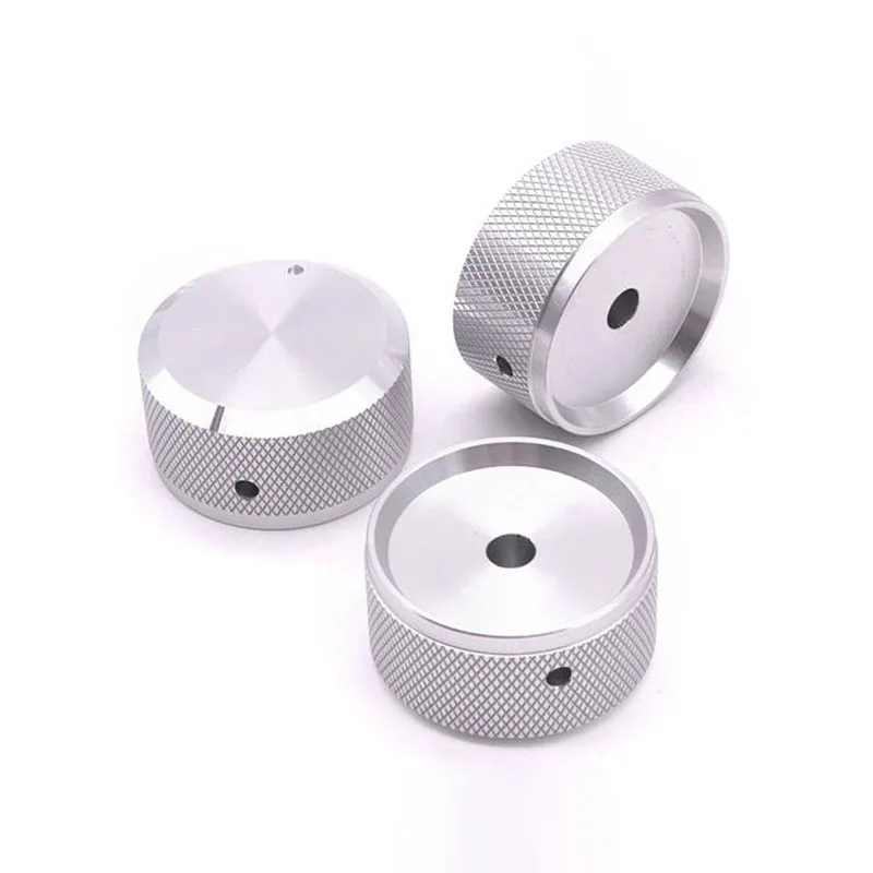 Oem Custom Cnc Machining Turning Metal Stainless Steel Aluminum Audio Amplifier Rotary Knurled Volume Control Knob