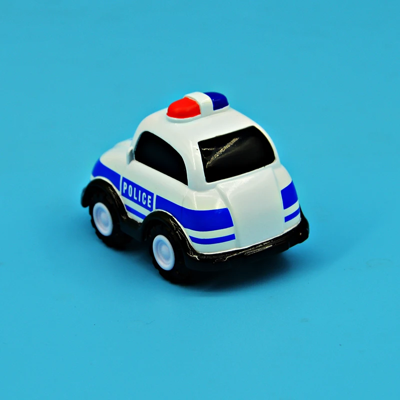 Toy car children alloy material police car model cartoon toy car four-wheeled ambulance sample processing