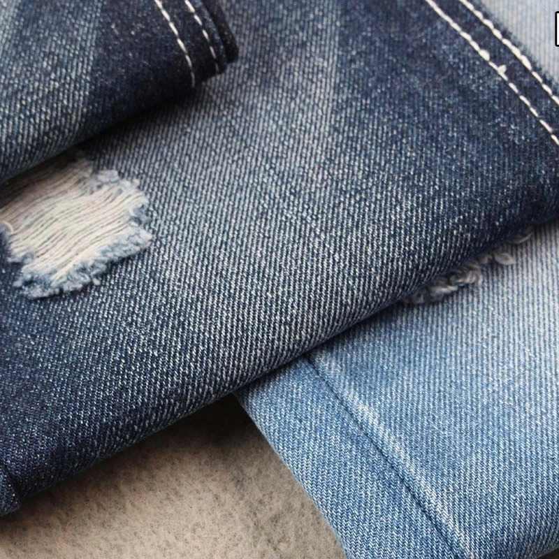 13.5oz traditional denim fabric indigo blue cotton polyester TC jeans fabric for men jeans