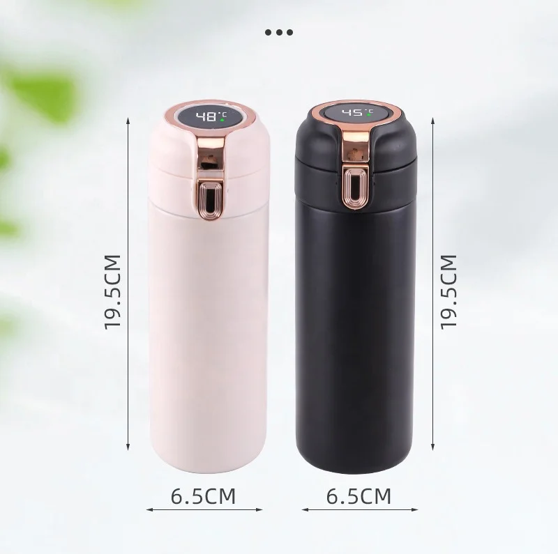 Wholesale Modern Luxury Vacuum flask Smart Water Bottle Double Layer Stainless Steel Led Digitales Water Bottle With Touch Scree
