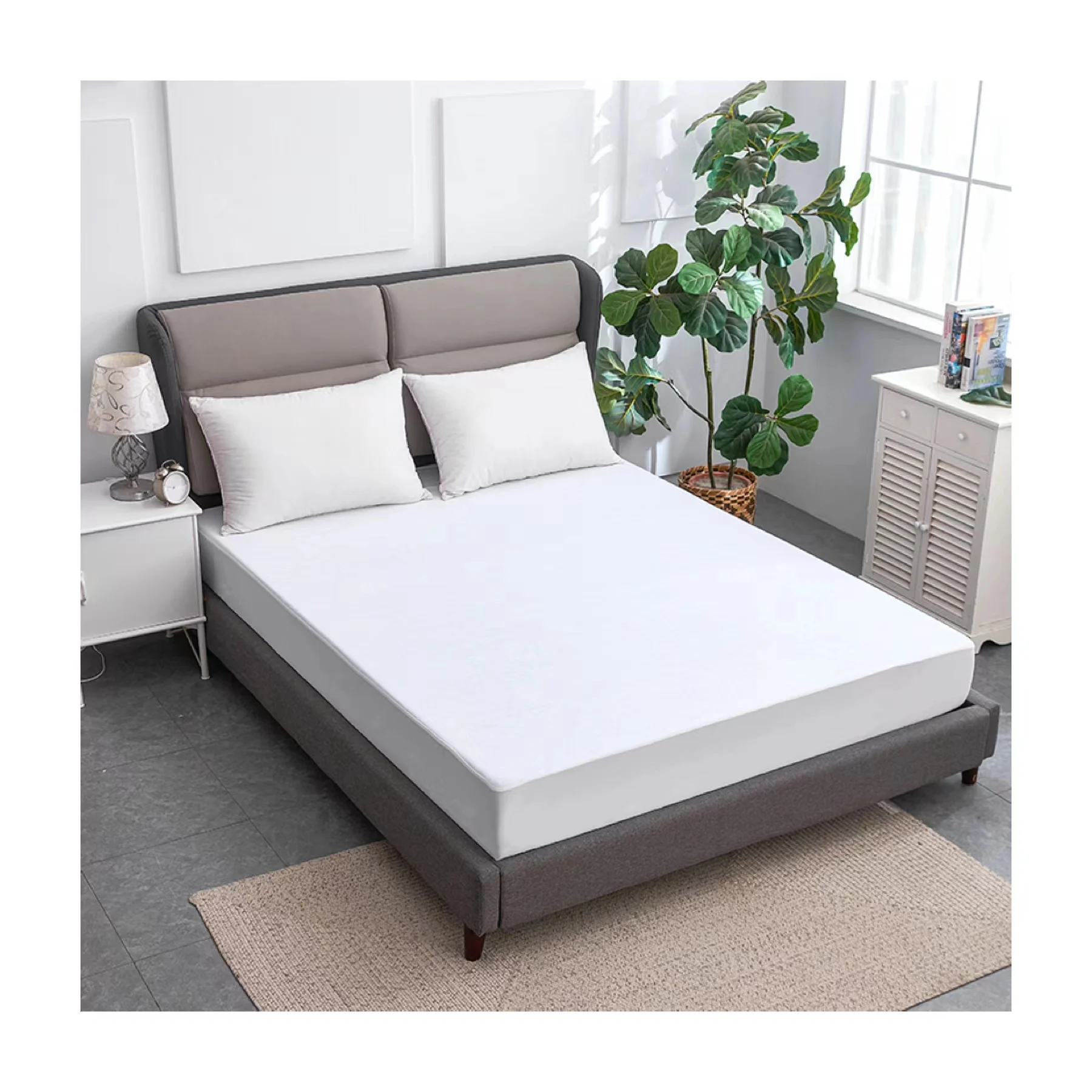 Гипоаллергенный моющийся Бамбук махровое полотенце эластичный водонепроницаемый наматрасник протектор