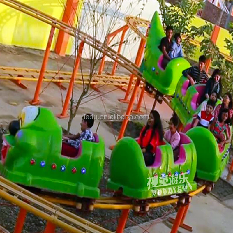 Direct factory amusement park caterpillar track train wacky worm mini roller coaster for sale