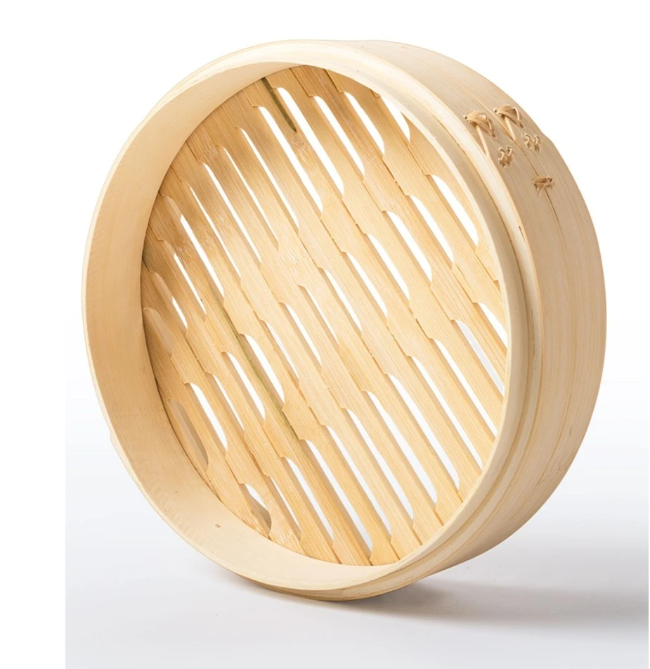 100% Natural High Quality Bamboo Handmade Durable Healthy Multi-size 3inch 10inch Dumpling Vegetable Food Bamboo Steamer