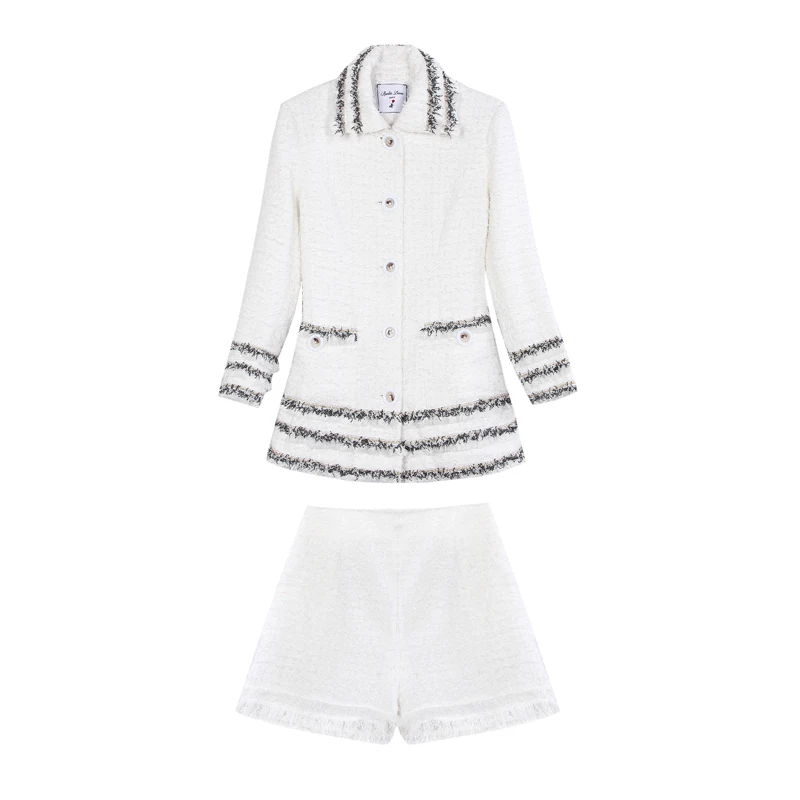 Featured small fragrant fabric suits, low-key luxury, elegant and elegant retro fashion ladies suits