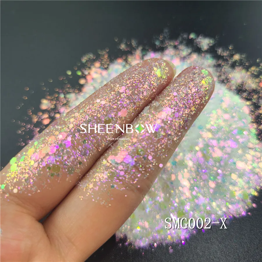 Aurora Iridescent Rainbow Glitter Chunky Mermaid Glitter Dust Powder 1kg