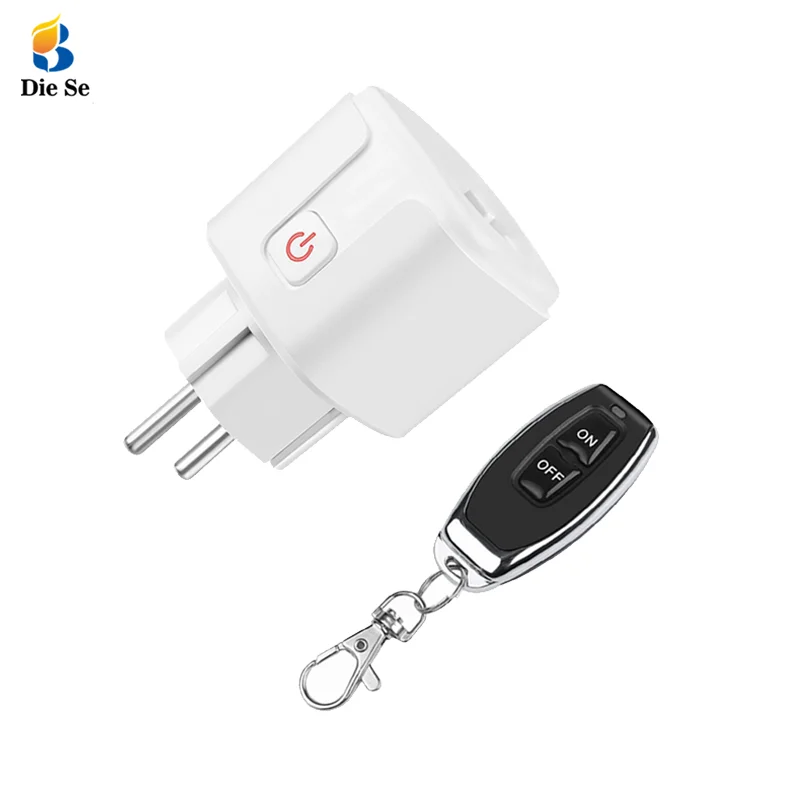 Intelligent Plug RF Wireless Remote Control Outlet European Socket Switch With RF Remote Controls