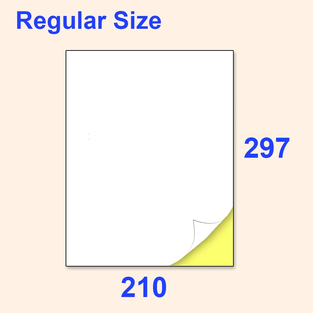 Custom adhesive labels holographic label material Inkjet printable pet sticker film vinyl stickers paper A4 sheet