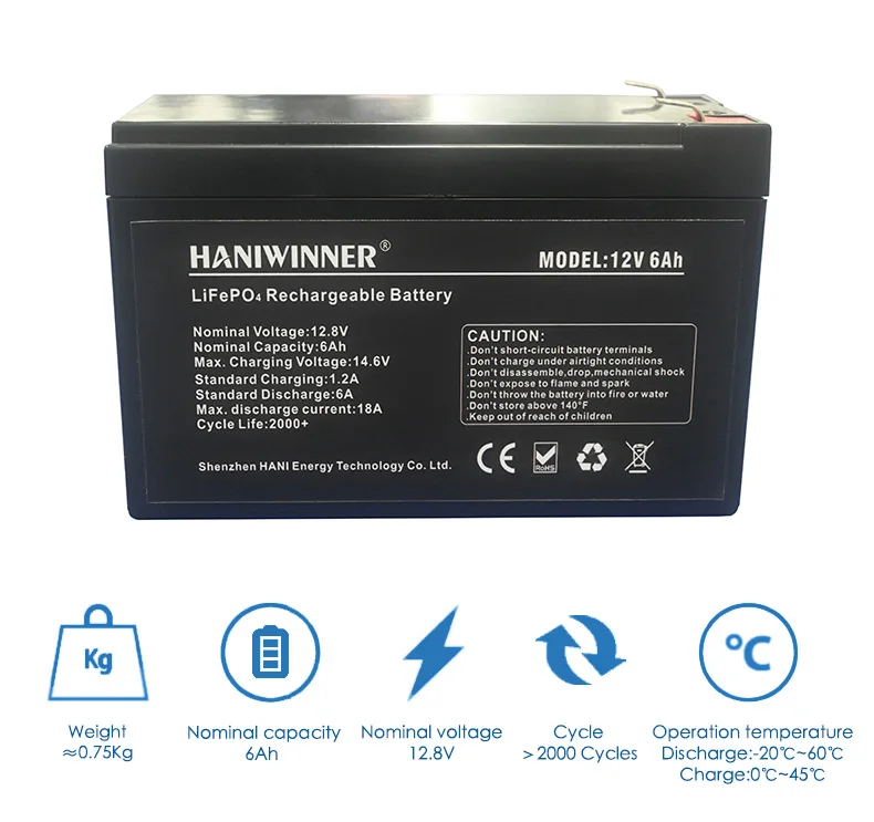 Small Size Rechargeable 12.8V 6Ah 12V 32700 Battery Cells Lithium Iron  Phosphate Batterie Lithium Ion Battery