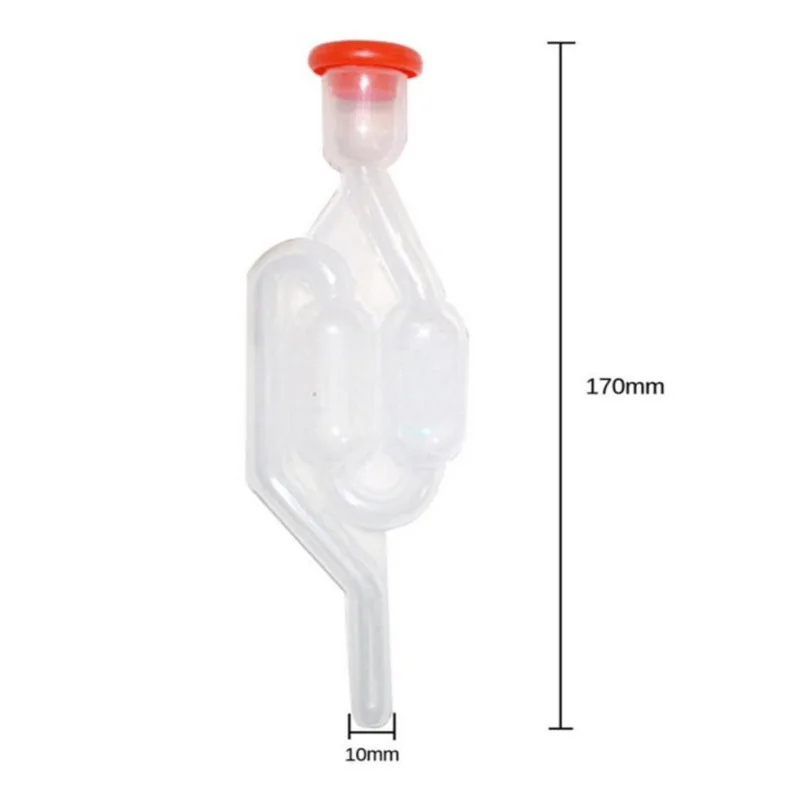 Twin Bubble Airlock for Fermenting Wine and Beer Making BPA-Free Cylinder Airlock Used for Brewing Wine, Beer, Pickles