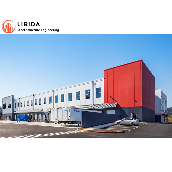 H Beam prefab workshop building prefab steel structure workshop office building steel fabricated building