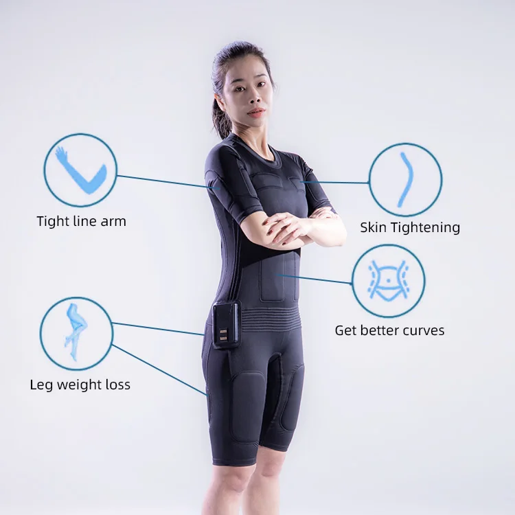 Adjustable Professional Weight Loss Dry Fat Burning EMS Fitness Suit Single Layer One-Piece Personal EMS Training Sportswear