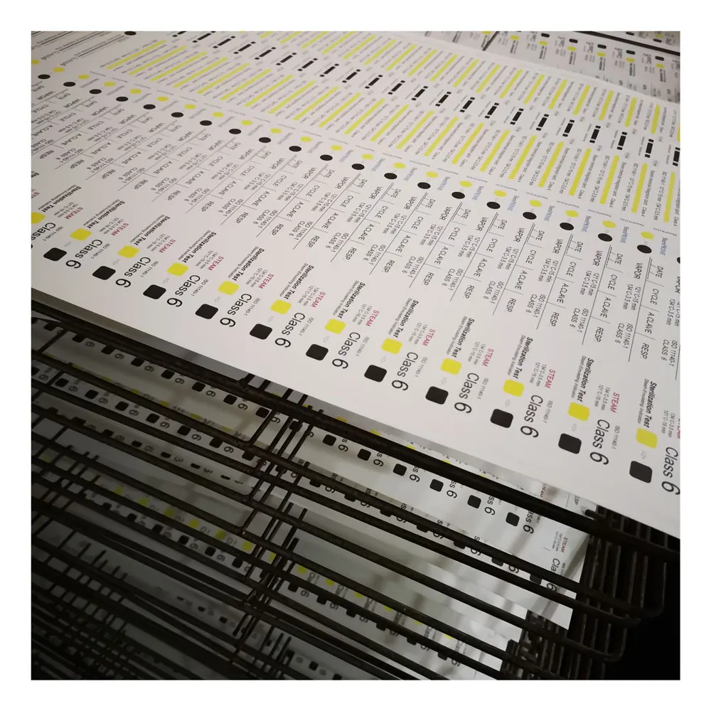 Yellow To Black CE ISO Disposable Medical Steam Sterilization Indicator Strip For Hospital