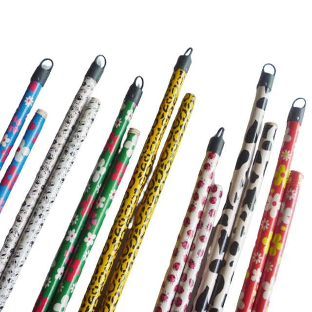 High quality plastic Indian broom handle PVC coated stick for Indonesia long handle broom stick