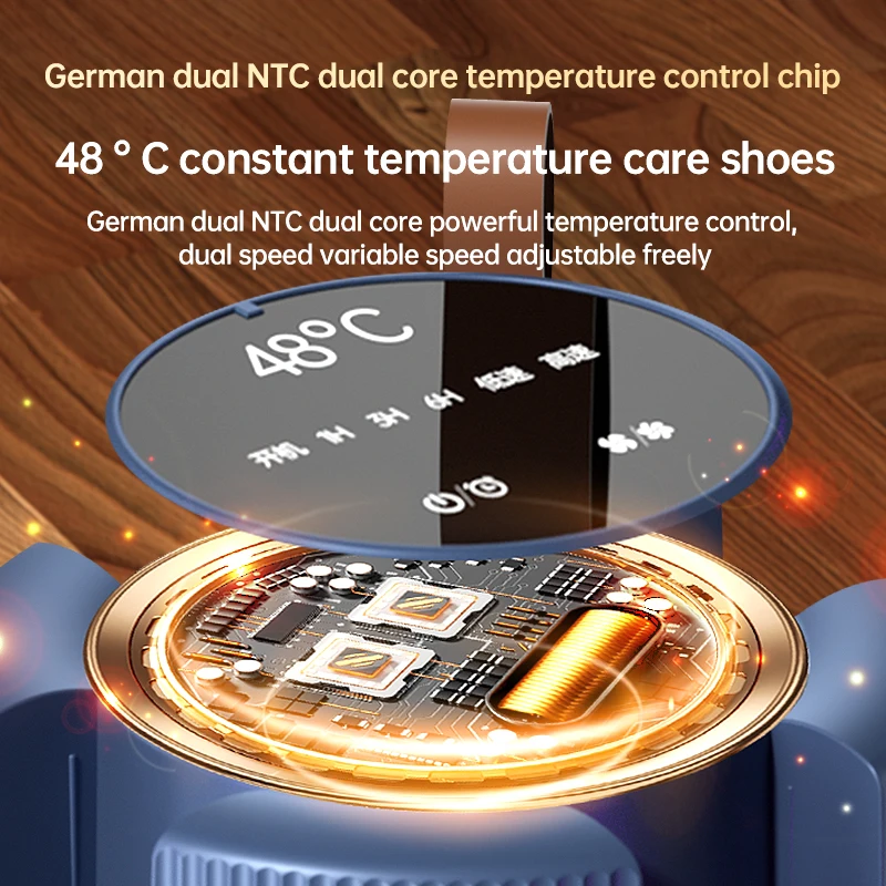 NEW Winter Four Heating Rods Smart Heated Ski Shoe Sock Dryer Deodorizer Foldable Timer Electric UV Boot Shoes Dryer